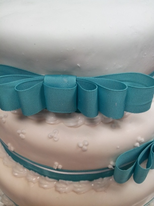 3 Teir Fondant with Ribbons